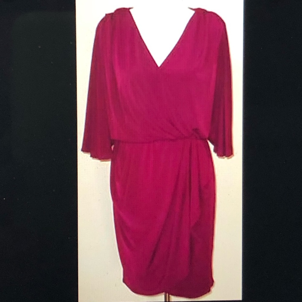 Burgundy dress by Suzi Chin for Maggy Boutique